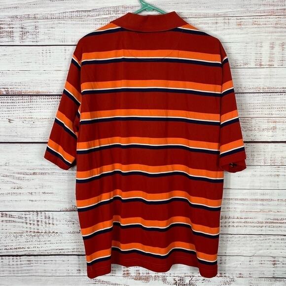 Lyle & Scott performance orange casual striped size large polo shirt - Picture 2 of 4